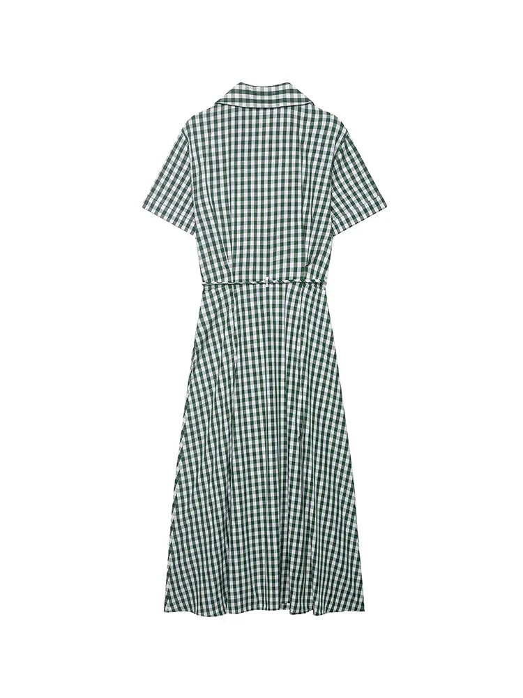 Limitless Plaid Midi Shirt Dress