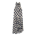 Ethereal Plaid Halter Midi Dress