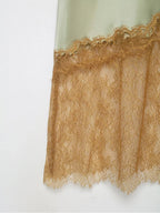 Worthy Satin Lace Slip Dress