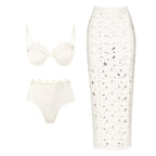 Radiant Floral Ruffle Bikini Set