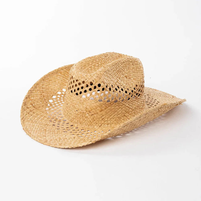 Adventurous Raffia Straw Cowboy Hat Hover Image