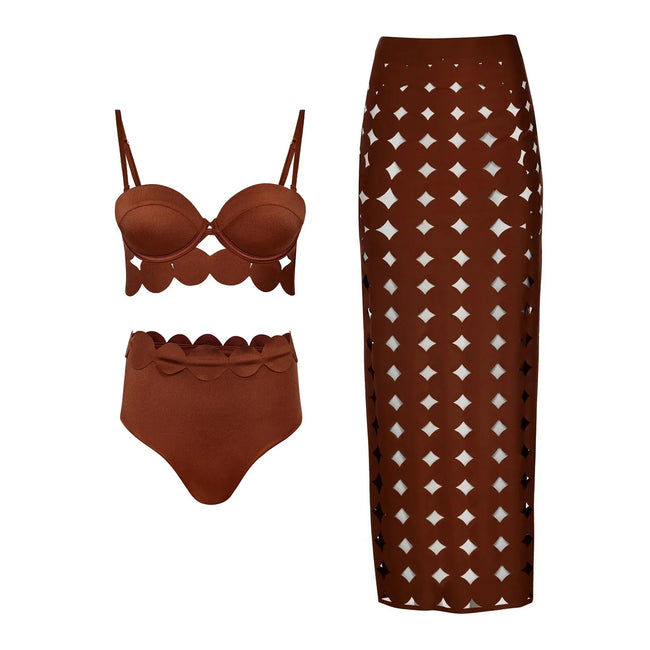 Confident Laser Cut Bikini Set Hover Image