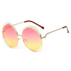 Radiant Gold Round Sunglasses