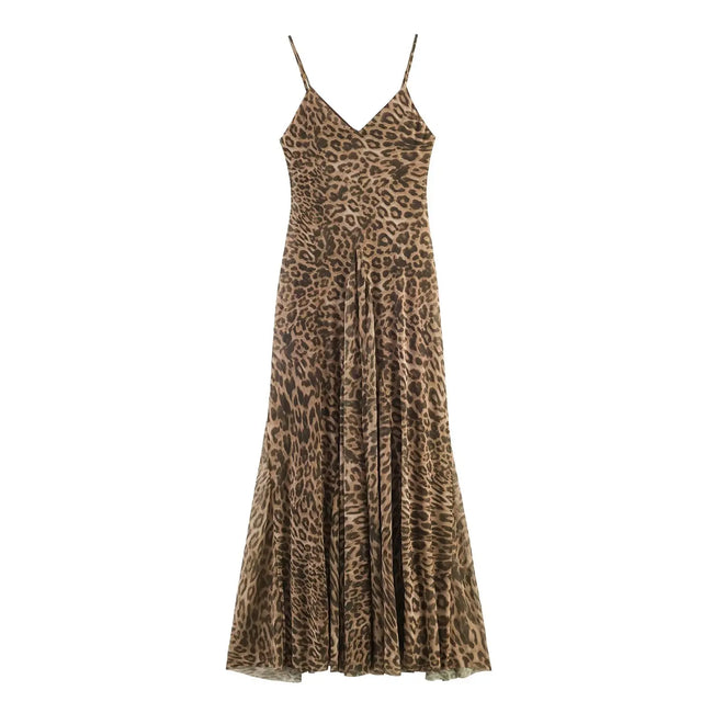Fierce Leopard Print Maxi Dress Hover Image