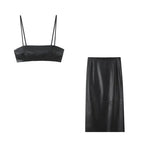 Fierce Faux Leather Midi Set