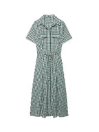 Limitless Plaid Midi Shirt Dress