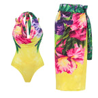 Vivacious Printed Halter One-Piece