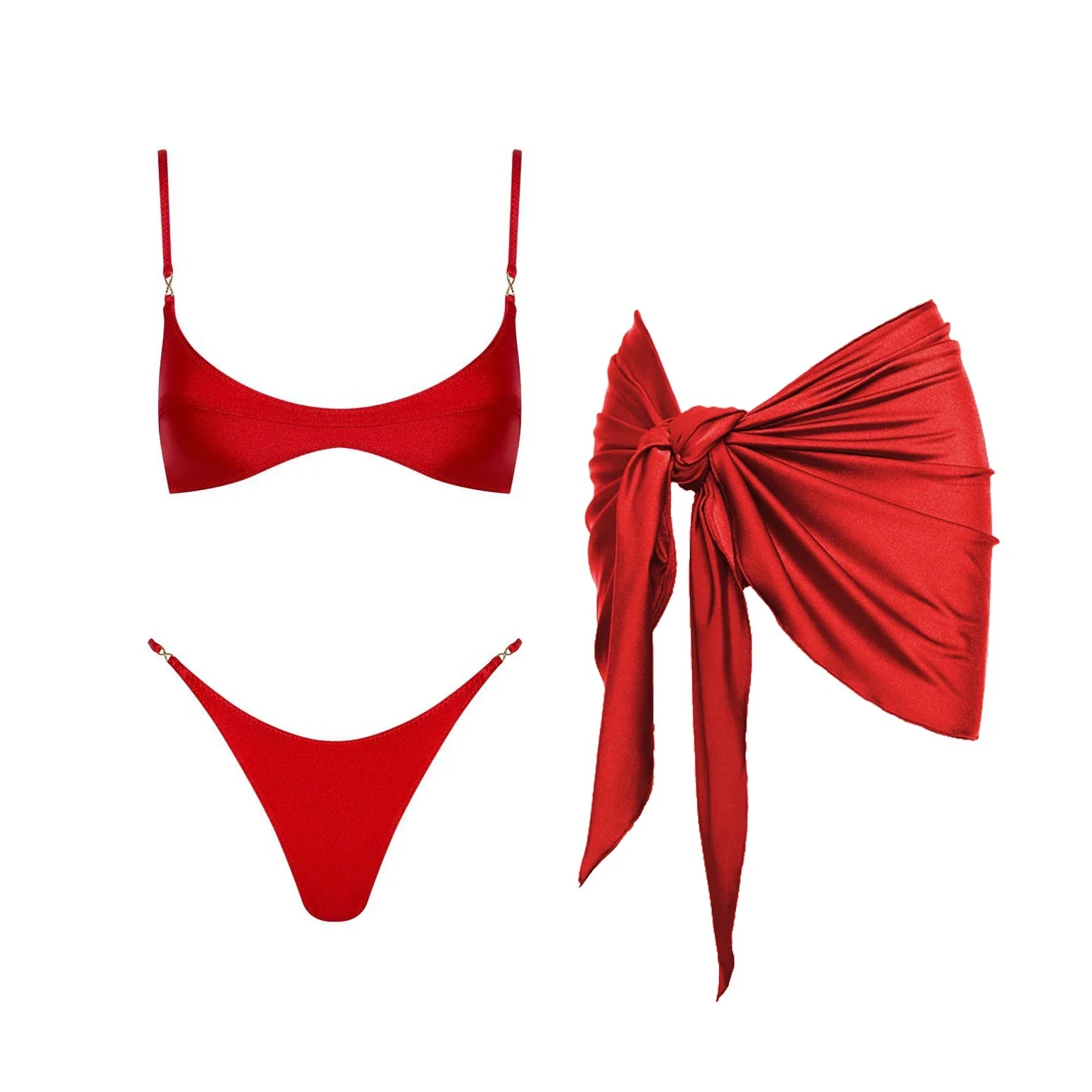 Radiant Shimmer Cutout Bikini Set