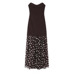 Radiant Polka Dot Pleated Maxi Dress