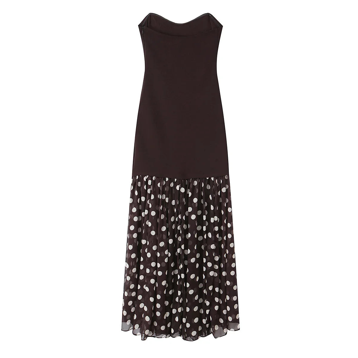Radiant Polka Dot Pleated Maxi Dress