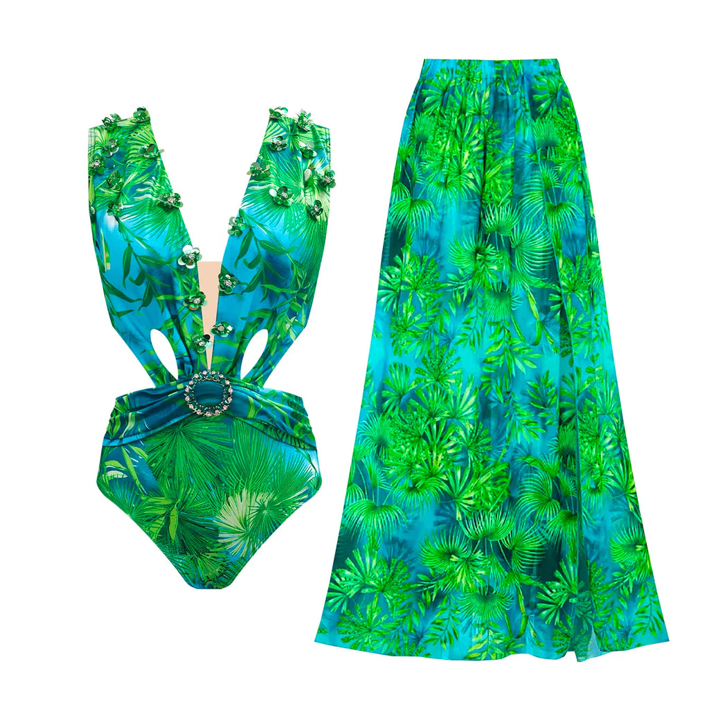 Adventurous Floral Printed Bikini Set