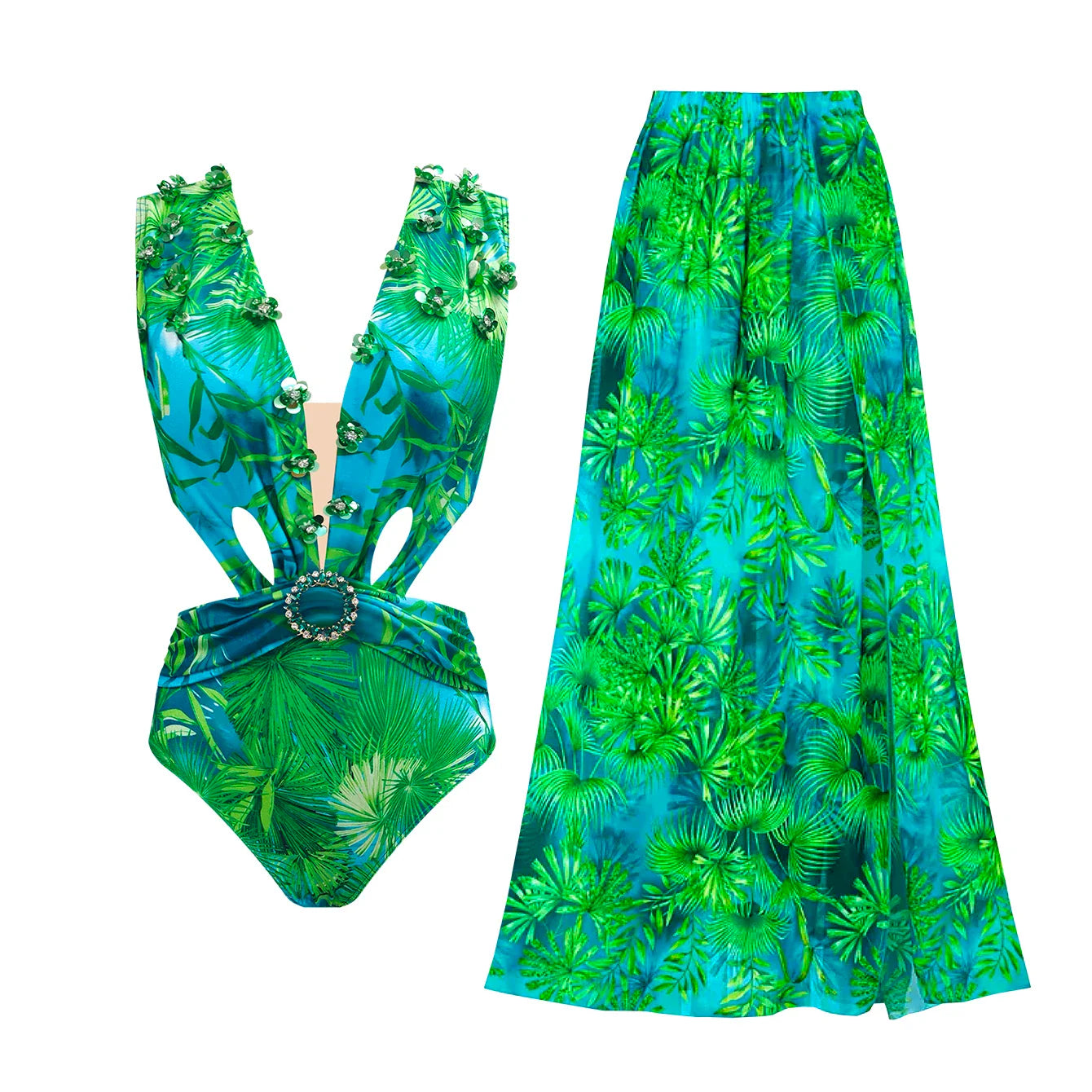 Adventurous Floral Printed Bikini Set