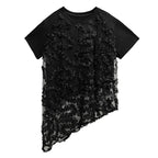 Audacious Black Mesh Skirt Set