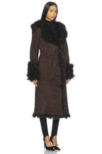 Daphne Shearling Suede Coat