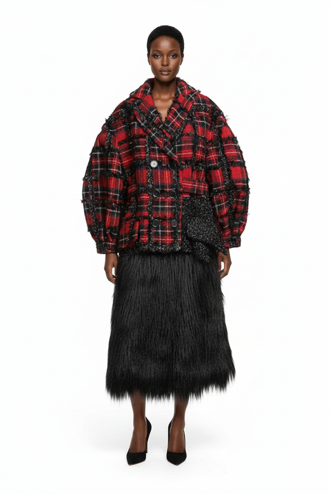 SIMONE ROCHA Coat Red 37% Synthetic fibers, 34% Acrylic Hover Image