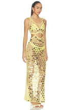 Elena Maxi Dress in Baby Yellow