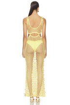 Elena Maxi Dress in Baby Yellow