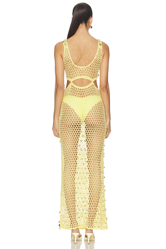 Elena Maxi Dress in Baby Yellow