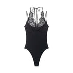 Daring Lace Halter Bodysuit