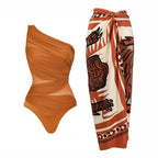 Wanderlust Printed Sarong Swimsuit Set