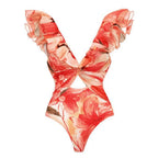 Free Spirit Floral Ruffle Bikini Set