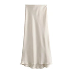 Refined Silk Midi Skirt