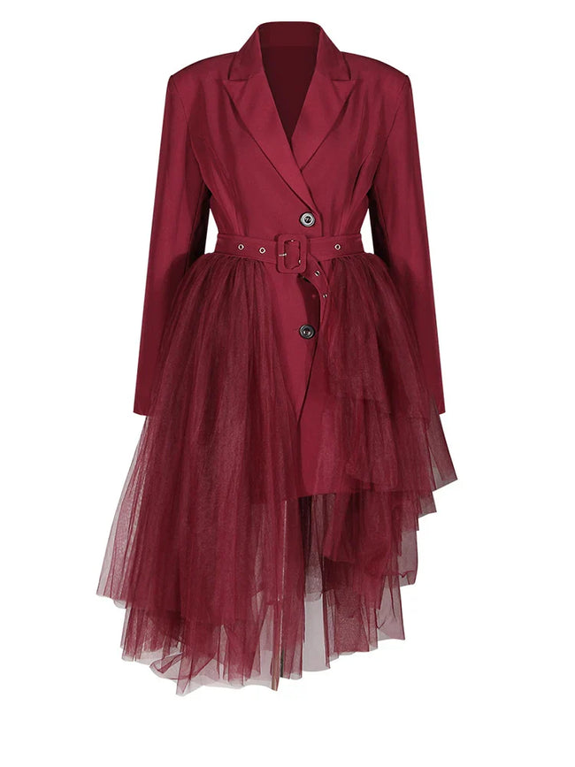 Bold Mesh Midi Blazer Hover Image