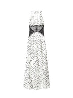 Radiant Lace Polka Dot Maxi Dress