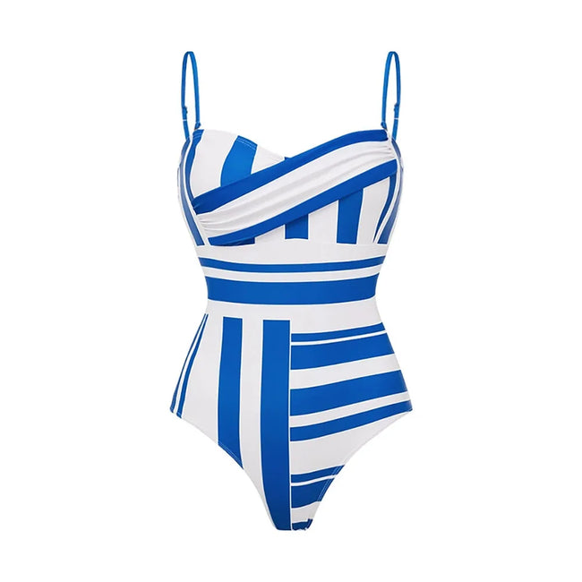 Wanderlust Striped Printed Bikini Set Hover Image