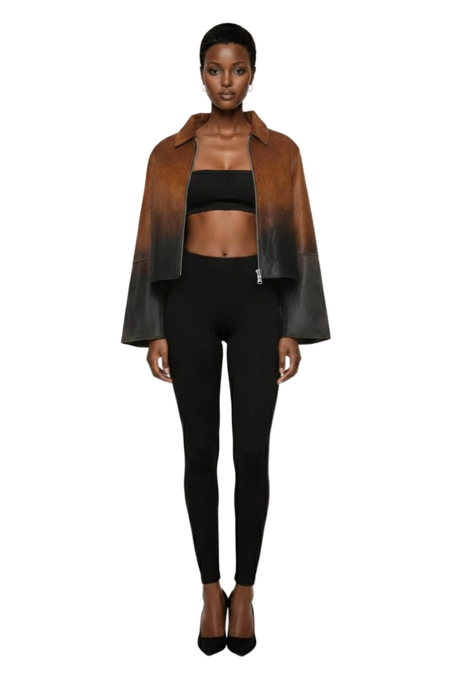 Salylo Leather Jacket Hover Image