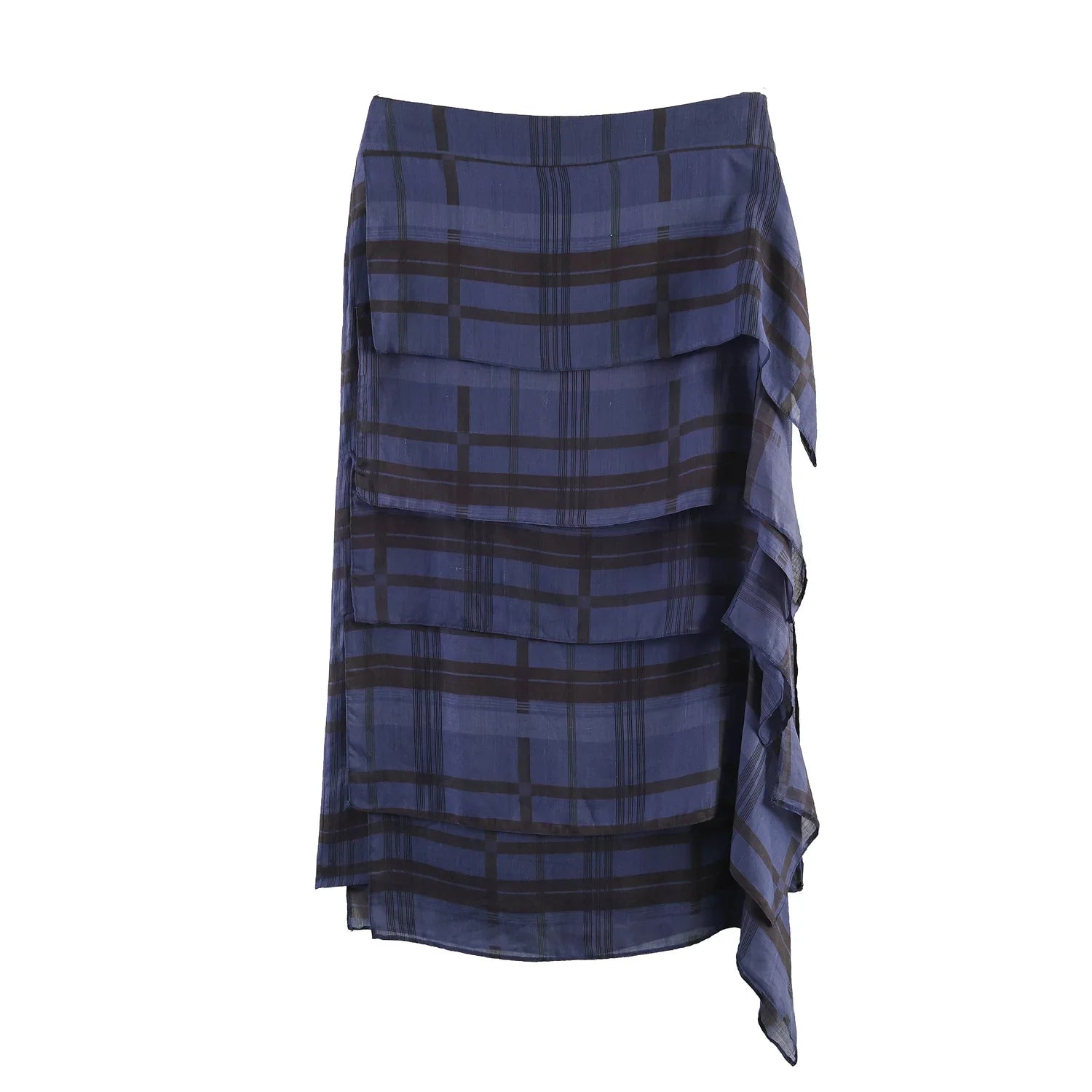 Wanderlust Plaid Layered Maxi Skirt
