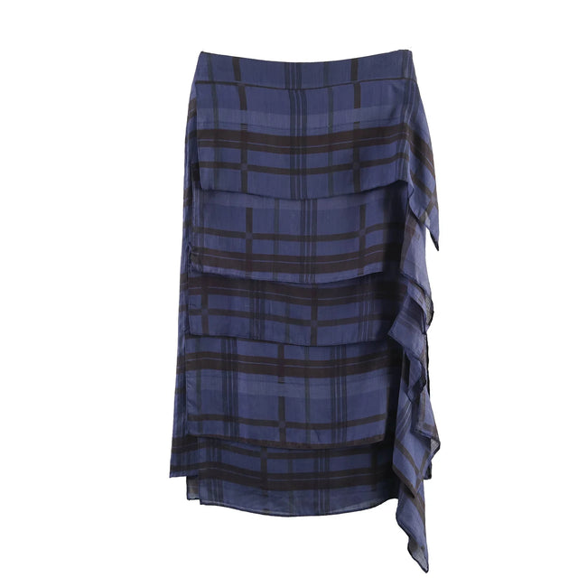 Wanderlust Plaid Layered Maxi Skirt Hover Image
