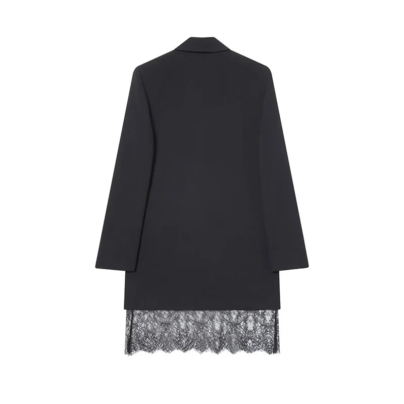 Confident Lace Blazer Mini Dress