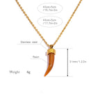 Fearless Gold Resin Pendant Necklace