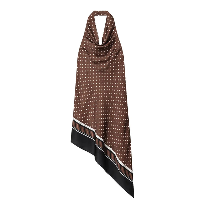 Radiant Polka Dot Halter Mini Dress Hover Image