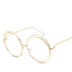 Radiant Gold Round Sunglasses
