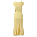 Radiant Knit Lace Midi Dress