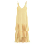 Radiant Tiered V-Neck Midi Dress