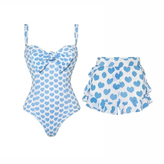 Free Spirit Heart Print Bikini Set Hover Image