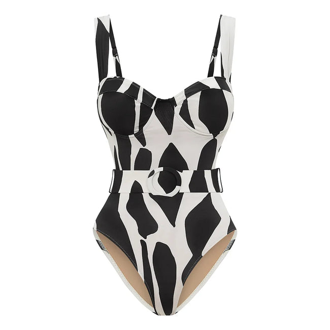 Fierce Abstract Printed Bikini Set Hover Image