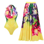 Vivacious Printed Halter One-Piece