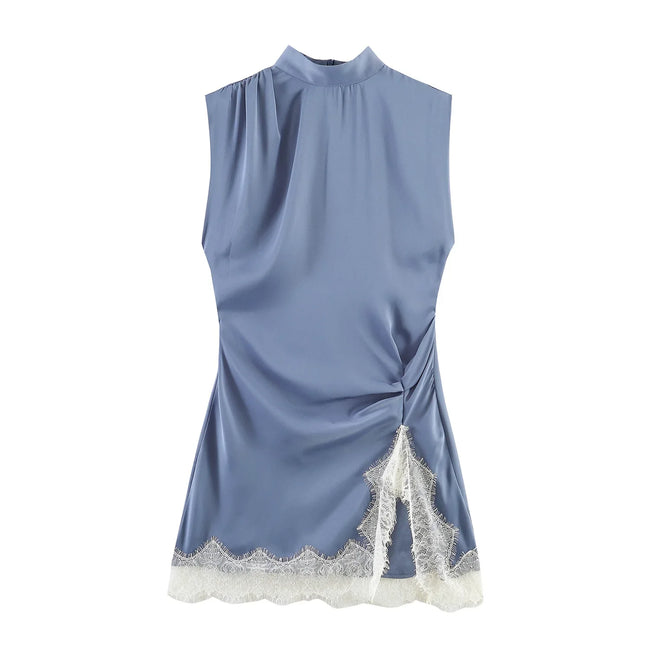 Graceful Lace Mini Dress Hover Image