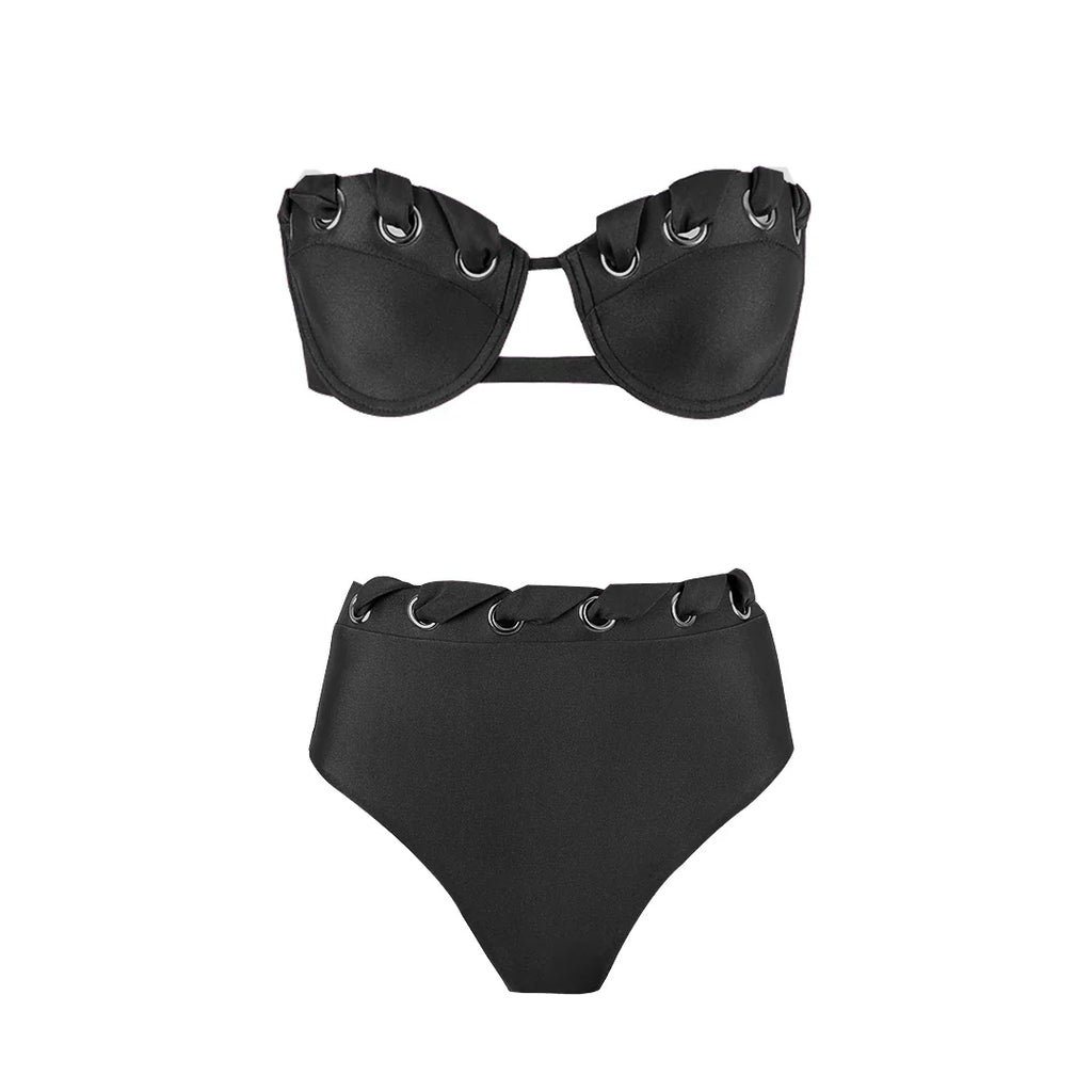 Radiant Golden High Waist Bikini Set