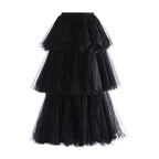 Liberated Mesh Tiered A-Line Skirt