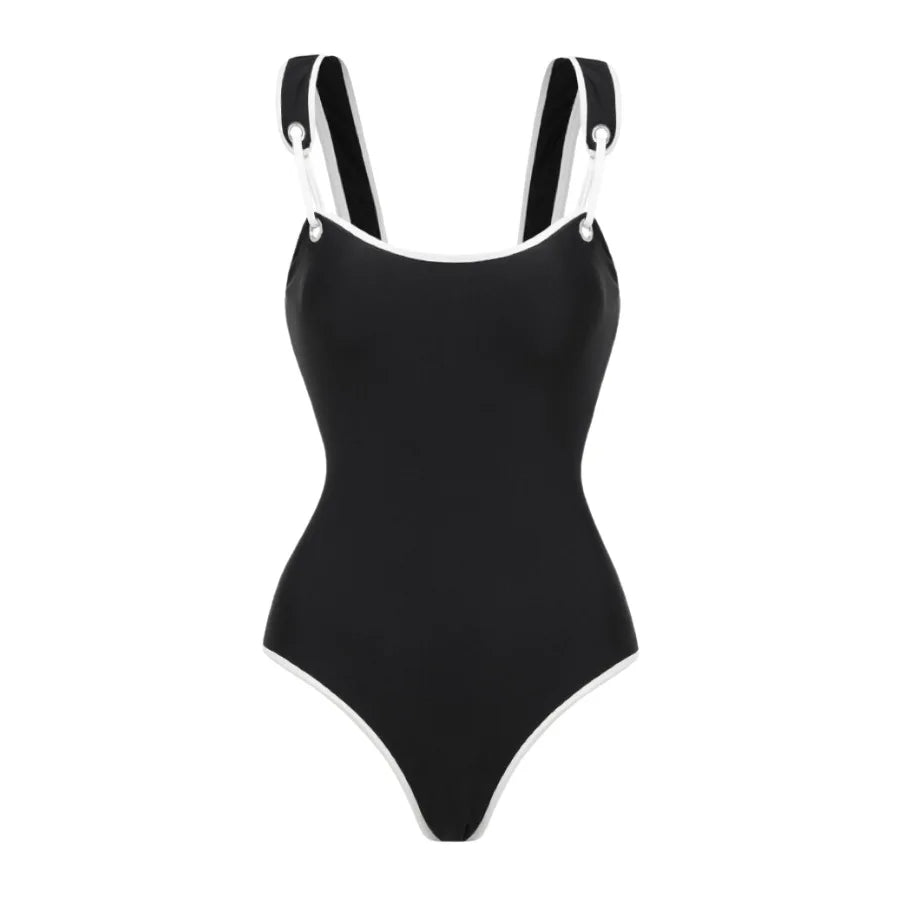 Elegant Striped Vintage One-Piece