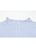 Elegant Striped Bow Blouse