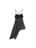 Daring Polka Dot Asymmetrical Mini Dress