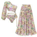 Wanderlust Floral Ruffle Swimsuit Set