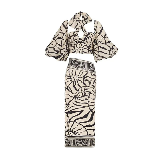 Free Spirit Patterned Long-Sleeve One-Piece Hover Image