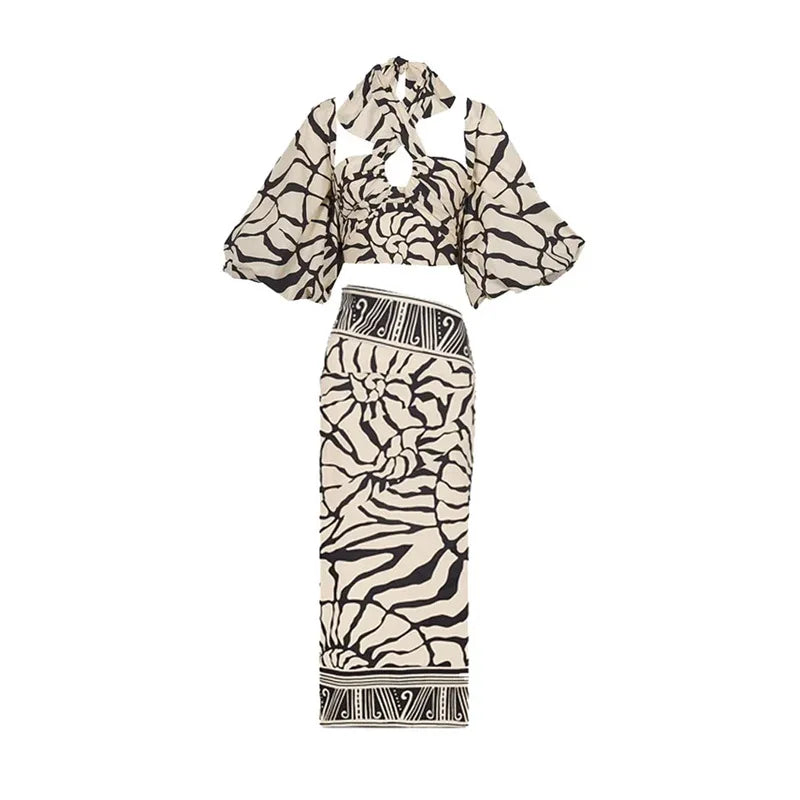 Free Spirit Patterned Long-Sleeve One-Piece
